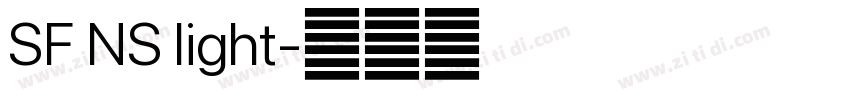 SF NS light字体转换 SF NS light字体转换
